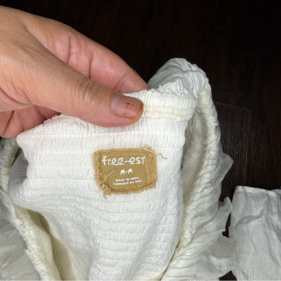 Free People Sunsational Midi Elegant White Ruffled Dress Large Nwt - Picture 7 of 15